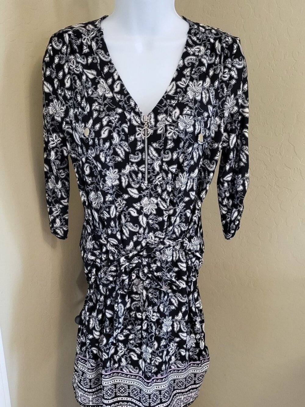 NY Collection knit 3/4 sleeve dress